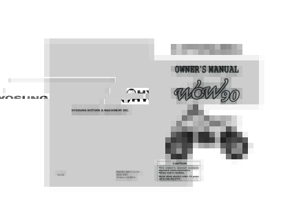 HYOSUNG MOTORS & MACHINERY INC.  CAUTION 1st Ed.