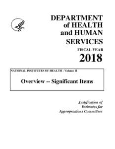 DEPARTMENT of HEALTH and HUMAN SERVICES FISCAL YEAR