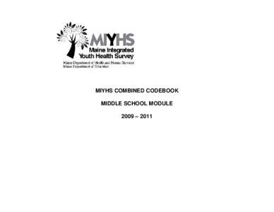 MIYHS COMBINED CODEBOOK MIDDLE SCHOOL MODULE 2009 – 2011 TABLE OF CONTENTS Page