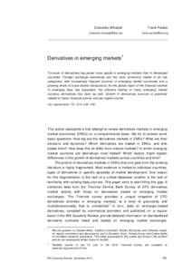 Derivatives in emerging markets - BIS Quarterly Review, part 4, December 2010