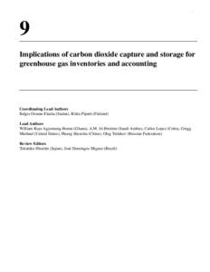Implications of carbon dioxide capture and storage for greenhouse gas inventories and accounting