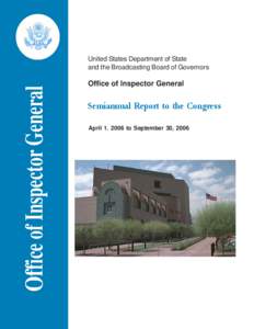 Office of Inspector General  United States Department of State and the Broadcasting Board of Governors  Office of Inspector General