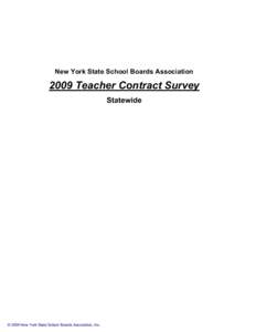 New York State School Boards AssociationTeacher Contract Survey Statewide  © 2009 New York State School Boards Association, Inc.