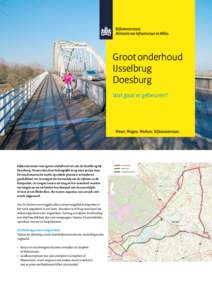 Rijkswaterstaat Factsheet Planning Groot onderhoud IJsselbrug Doesburg november 2015