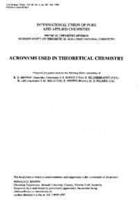 Pure & Appl. Chem.,Vol. 68, No. 2, pp, 1996. Printed in Great Britain. INTERNATIONAL UNION OF PURE AND APPLIED CHEMISTRY PHYSICAL CHEMISTRY DIVISION
