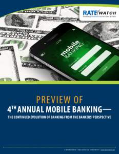 Providing Financial Data For Over 20 Years  Preview oF 4 Annual Mobile Banking— th