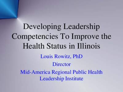 Leadership in  Public Health