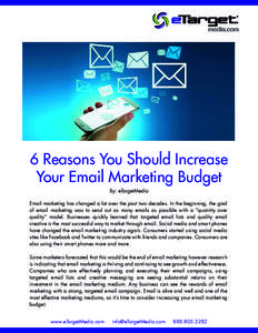 eTargetMedia_6_Reasons_Increase_Email_Budget