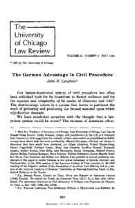 The University of Chicago Law Review VOLUME 52 NUMBER 4 FALL 1985