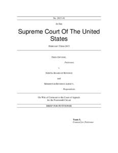 NoIN THE Supreme Court Of The United States FEBRUARY TERM 2015