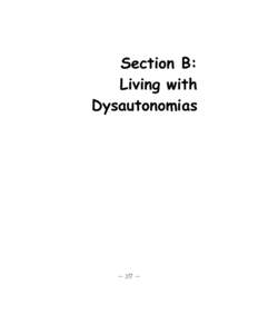 Section B: Living with Dysautonomias[removed] --