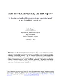 Does Peer Review Identify the Best Papers?