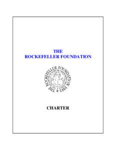 The Rockefeller Foundation Charter