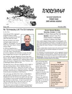TORREYANA THE DOCENT NEWSLETTER FOR TORREY PINES STATE NATURAL RESERVE Issue 353