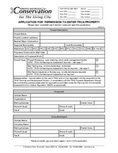 APPLICATION FOR FISHERIES TIMING WINDOW EXTENSION