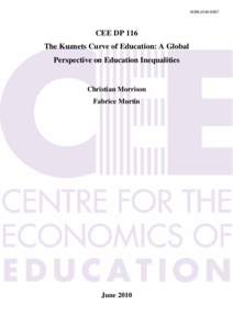 ISSNCEE DP 116 The Kuznets Curve of Education: A Global Perspective on Education Inequalities