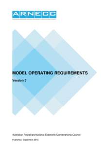 Model Operating Requirements Version 3