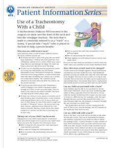 Patient Information Series: Use of a Tracheostomy with a Child