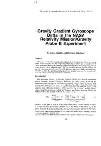 Gravity Gradient Gyroscope Drifts in the NASA  Relativity Mission/Gravity Probe B Experiment