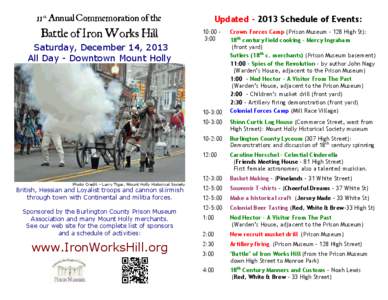 11 Annual Commemoration of the  Updated[removed]Schedule of Events: th