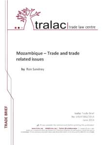 Microsoft Word - US14TB022014 Sandrey Mozambique trade and trade related issues