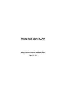 CRUISE SHIP WHITE PAPER  United States Environmental Protection Agency