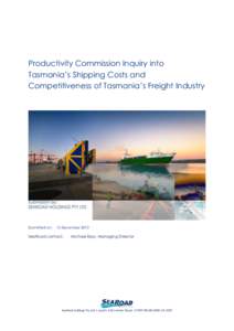 Submission 35 - SeaRoad Holdings Pty Ltd - Tasmanian Shipping and Freight - Public inquiry