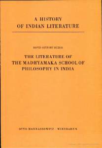 A HISTORY OF INDIAN LITERATURE DAVID SEYFORT RUEGG  THE LITERATURE OF