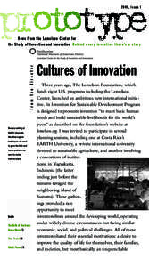 prototype 2005, Issue 1 from the Director  News from the Lemelson Center for