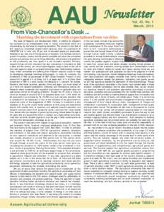 AAU  Newsletter Vol. 42, No. 1 March, 2014