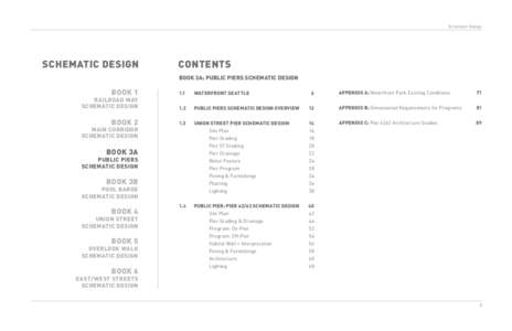 Schematic Design  SCHEMATIC DESIGN CONTENTS BOOK 3A: PUBLIC PIERS SCHEMATIC DESIGN
