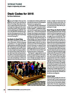 STRUCTURE Insight on engineering and codes Deck Codes for 2015 by Glenn Mathewson