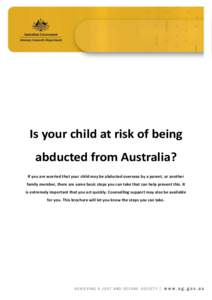 IFLS web content - International child abduction prevention brochure