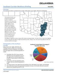Southeast Corridor Workforce Briefing  July 2014 Overview