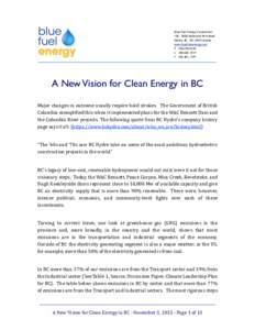 ! ! Blue Fuel Energy CorporationMcDonald Park Road Sidney, BC, V8L 5W5 Canada