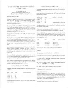 MODIFYING THE HEATTI H89 TO 4MHZ SYSTEM CLOCK by Patrick L. Harvey Square Wave Information Systems, Inc.  (From the HUG FORUM on CompuServe)