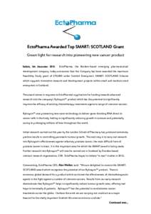 Microsoft Word - EctoPharma_SMART_Press_Release_FINAL.doc