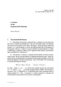 Equations of motion / Ordinal number / Constructible universe / Mathematics / Abstraction / Science / Hamiltonian mechanics / Kolmogorov–Arnold–Moser theorem / Action-angle coordinates