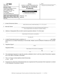 Print  LP 902 Illinois Uniform Limited Partnership Act