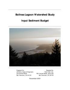 Bolinas Lagoon Sediment Budget Methods