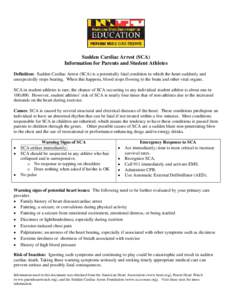 Microsoft Word - Sudden Cardiac Arrest Information Sheet FAQs and Acknowledgement Form.doc