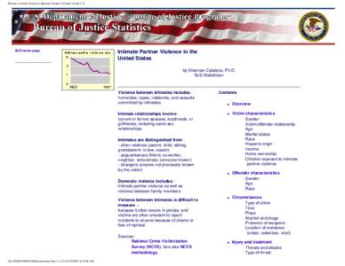 Bureau of Justice Statistics Intimate Partner Violence in the U.S.