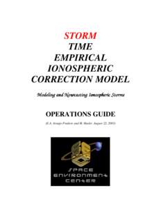 STORM TIME EMPIRICAL IONOSPHERIC CORRECTION MODEL Modeling and Nowcasting Ionospheric Storms