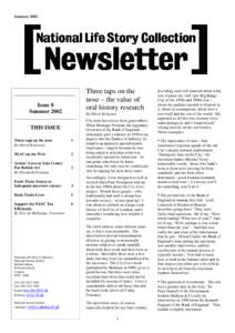 NLSC Newsletter Issue 8 Summer 2002