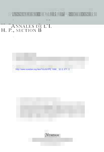 A NNALES DE L’I. H. P., SECTION B  JAY S. ROSEN Joint continuity of renormalized intersection local times Annales de l’I. H. P., section B, tome 32, no), p. <http://www.numdam.org/item?id=AIHPB_1996_