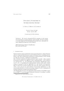 103  Documenta Math. Dynamical Symmetries in Supersymmetric Matrix1