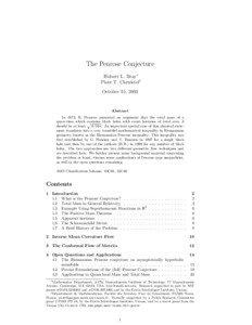 The Penrose Conjecture Hubert L. Bray∗ Piotr T. Chru´sciel†