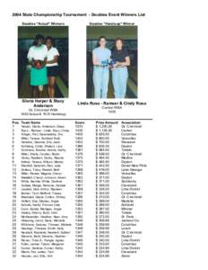 2004 State Championship Tournament - Doubles Event Winners List Doubles 