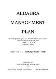 ALDABRA MANAGEMENT PLAN