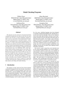 Computing / Software engineering / Software / Formal methods / Theoretical computer science / Model checkers / Logic in computer science / Java Pathfinder / Model checking / Formal verification / Promela / Abstract interpretation